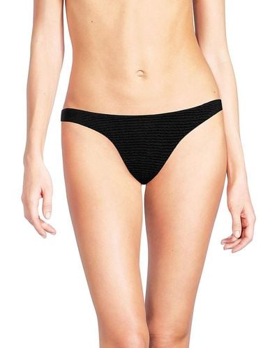 Koral Birch Monaco Ribbed Bikini Bottom - Black