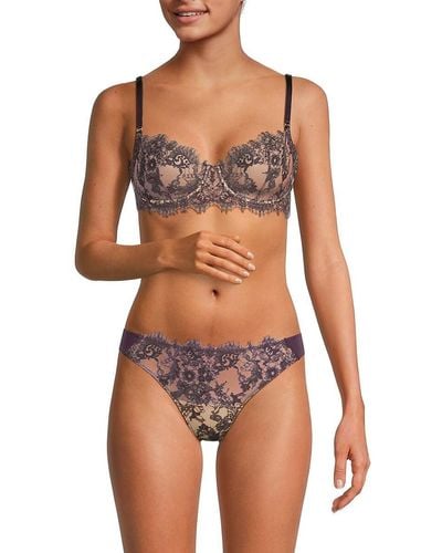 Skarlett Blue Entice Lace Underwire Balconette Bra - Black