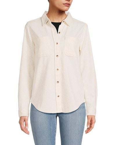 Beach Lunch Lounge Sally Button Front Shirt - White