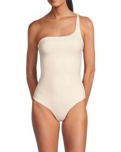 Onia Wren Ribbed One Piece Swimsuit - White