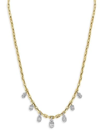 Effy 14k Yellow Gold & 0.82 Tcw Diamond Necklace - Metallic