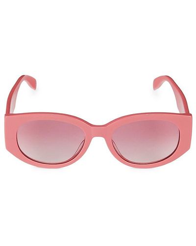 Alexander McQueen 54mm Oval Sunglasses - Pink