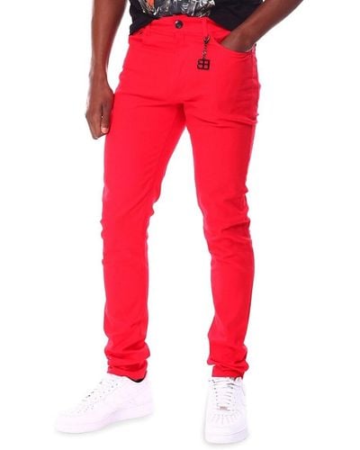 Elie Balleh Solid Logo Pants - Red