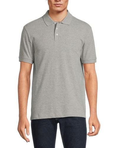 French Connection 'Popcorn Short Sleeve Polo - Grey