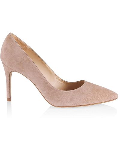 L'Agence Eloise Iii Suede Court Shoes - Pink