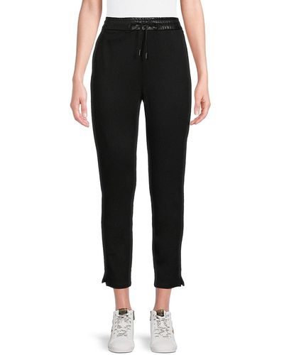 Laundry by Shelli Segal Solid Drawstring Cropped Pants - Black