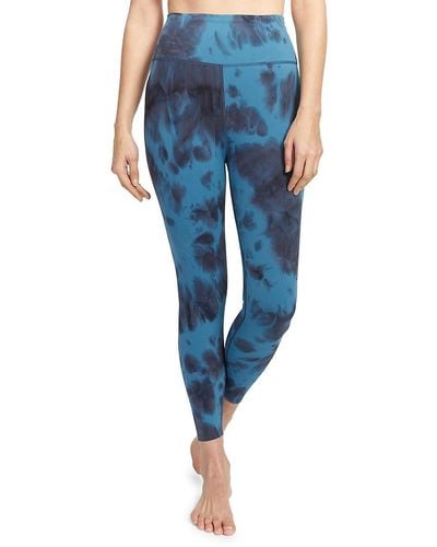 SAGE Collective Tie-dyed Ankle-length Leggings - Blue