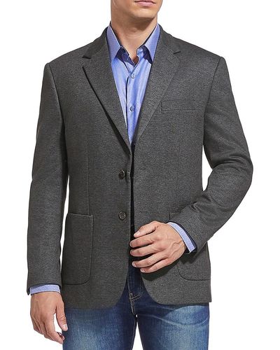Duchamp Slim Fit Knit Blazer - Grey