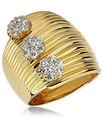 Hueb Plisse 18k Yellow Gold & 0.7 Tcw Diamond Ring - Metallic