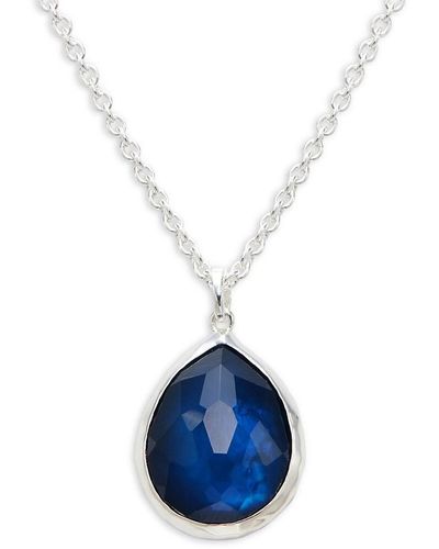 Ippolita Wonderland Sterling Silver & Doublet Mini Teardrop Pendant Necklace - Blue