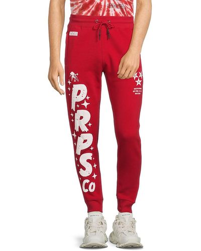 PRPS 'Coalfish Logo Joggers - Red