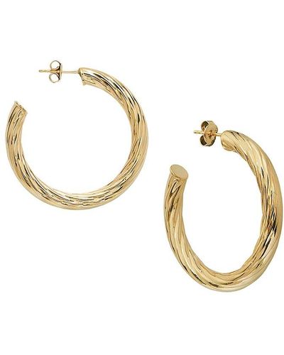 Gabi Rielle Perfect Pairing 14k Vermeil Flow Thick Tube Hoop Earrings - Metallic