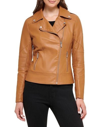 Guess Faux Leather Jacket - Black