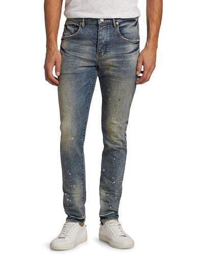 Purple Brand Brand High Rise Slim Fit Jeans - Blue