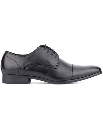 Vintage Foundry Co. Cap Toe Leather Derby Shoes - Black