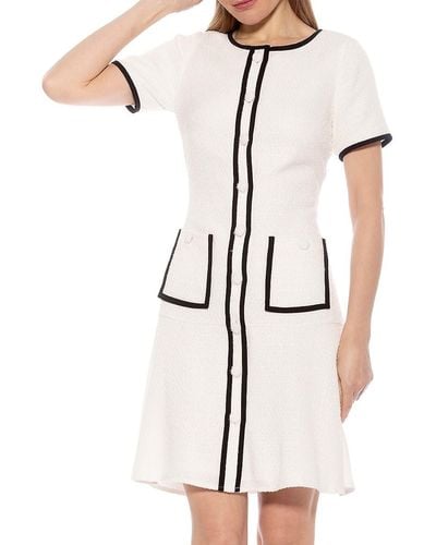 Alexia Admor Tweed Mini Shift Dress - Natural