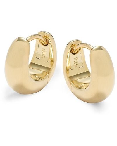 Saks Fifth Avenue 18k Goldplated Sterling Silver Hoop Earrings - Natural