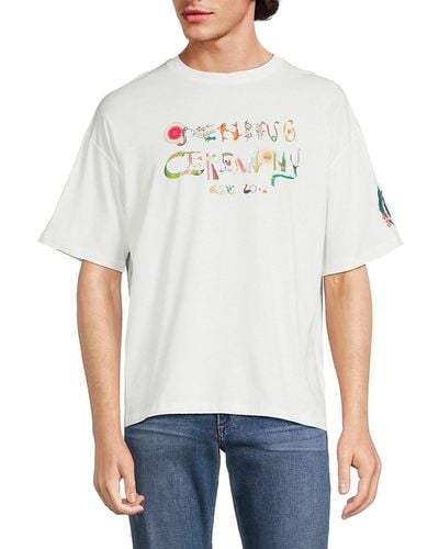 Opening Ceremony Logo Graphic Drop Shoulder Tee - White