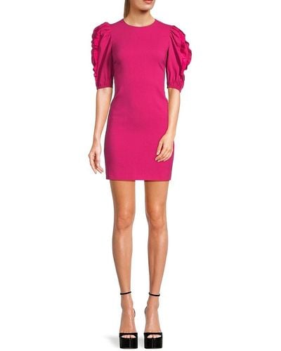 RED Valentino Ruffle Trim Mini Dress - Pink