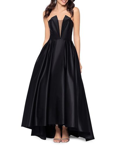 Betsy & Adam Lamour Tuxedo Ball Gown - Black