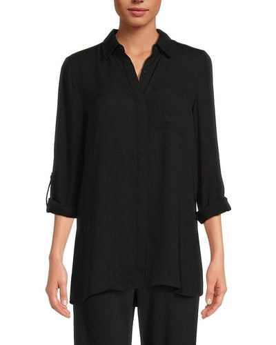 Joan Vass Patch Pocket Shirt - Black