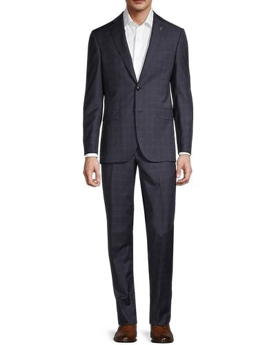 Ted Baker Jay Regular-fit Check Wool Suit - Blue