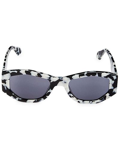 DIFF Zoe Rich Oval Sunglasses - Blue