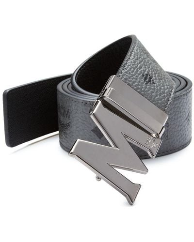 MCM Claus Reversible Belt - Gray