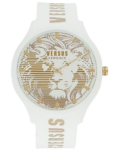 Versus Domus 44mm Stainless Steel & Silicone Strap Watch - White