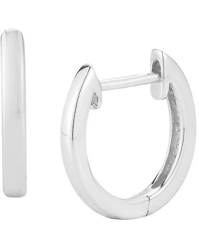 Nephora 14K Huggie Hoop Earrings - White