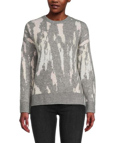 Rails Virgo Abstract Wool Blend Sweater - Gray