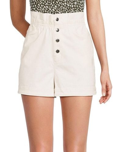 Solid & Striped 'Ashton Paperbag High Rise Shorts - White