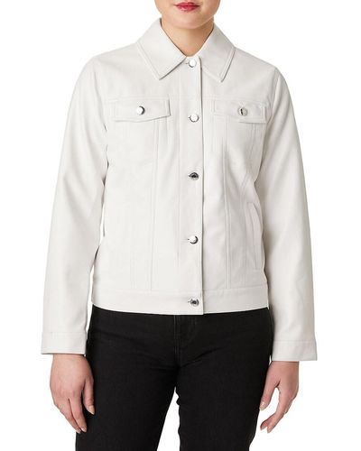 Sanctuary Faux Leather Jacket - White