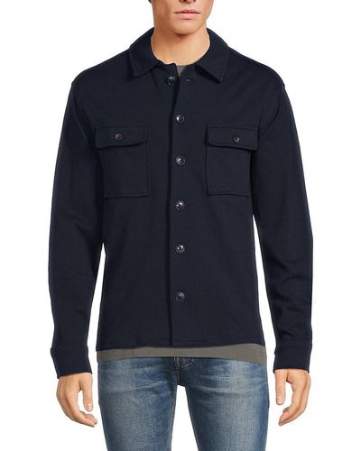 Slate & Stone French Terry Knit Shirt - Blue