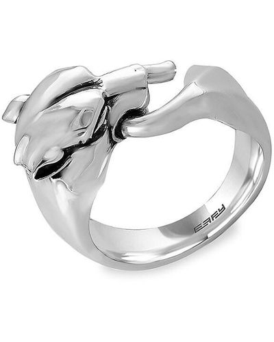 Effy Panther Sterling Silver Ring - Metallic