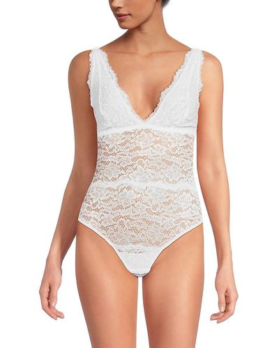 Cosabella Pret Lace Bodysuit - White