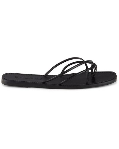 Splendid Fern Strappy Flat Sandals - Black