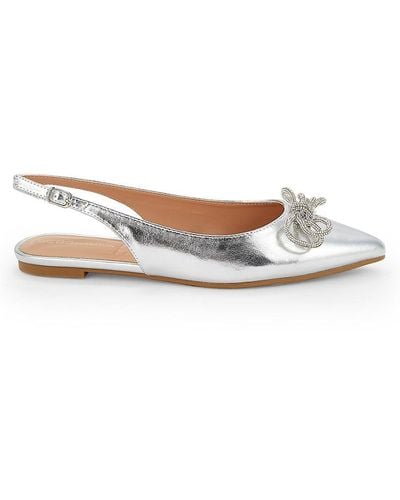 BCBGeneration Kristin Slingback Flats - White