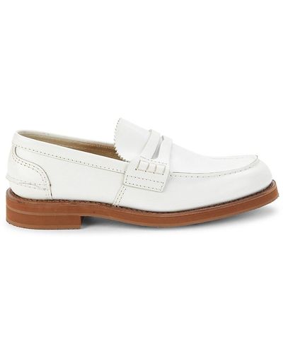 Church's Leather Penny Loafers - White
