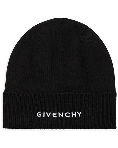 Givenchy Logo Wool Beanie - Black