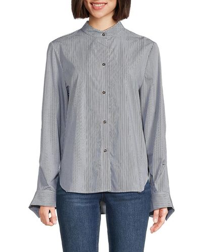 Twp Striped Long Sleeve Shirt - Gray