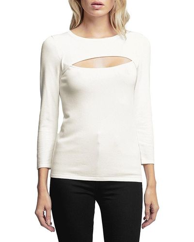 L'Agence Jocelyn Cutout Sweater - White
