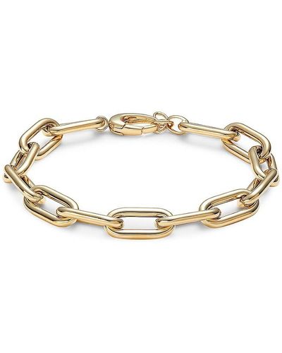 Saks Fifth Avenue 14k Yellow Gold Paperclip Chain Bracelet - Metallic