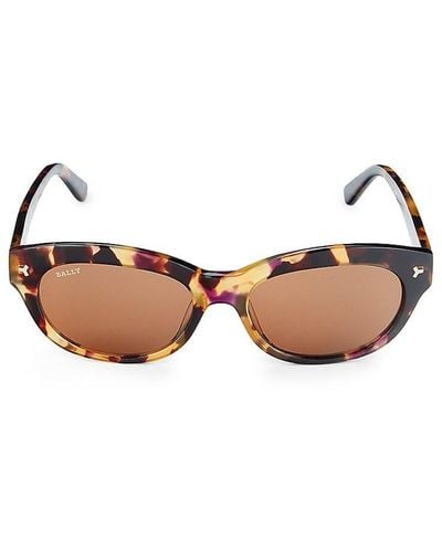 Bally 54mm Oval Sunglasses - Brown