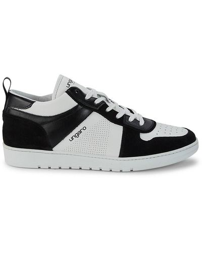 Emanuel Ungaro Colorblock Leather & Suede Sneakers - Black