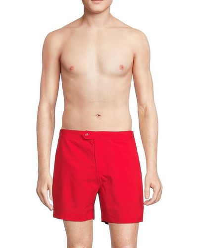 Swims Paloma Seersucker Swim Shorts - Red