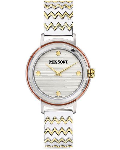 Missoni Fiammato Logo 37mm Bracelet Watch - Metallic