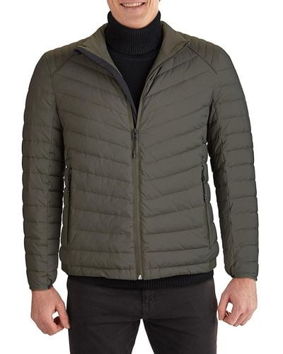 Cole Haan Diamond-quilted Barn Jacket - Gray