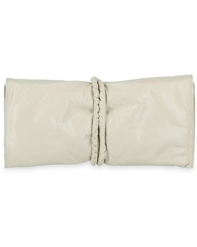 Bottega Veneta Calfskin Leather Clutch - Natural