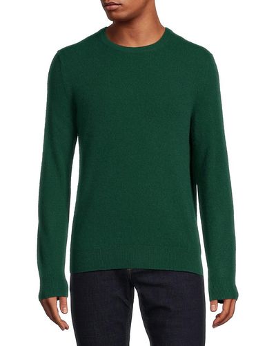 Saks Fifth Avenue Saks Fifth Avenue Essential 100% Cashmere Crewneck Sweater - Gray